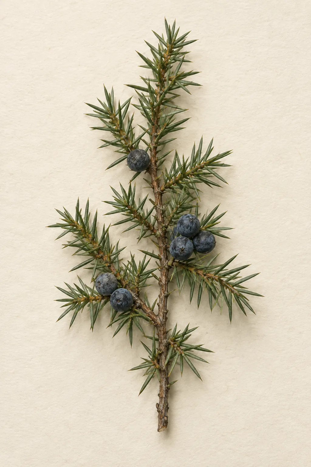 Pressed botanical specimen of Juniper