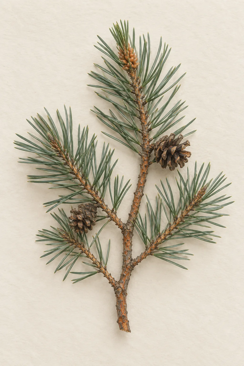 Pressed botanical specimen of Scots Pine